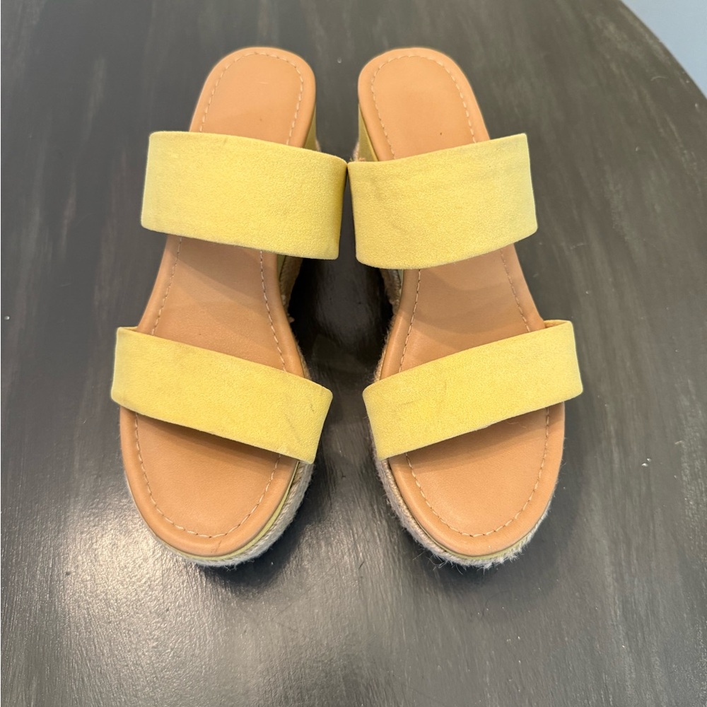 Yellow Lauren Conrad Platform Wedges